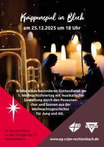 Gottesdienst am 1. Weihnachtsfeiertag - Krippenspiel in Blech @ Vereinshaus Rechtenbach